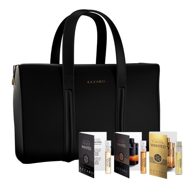 Azzaro Black Travel Duffel Bag